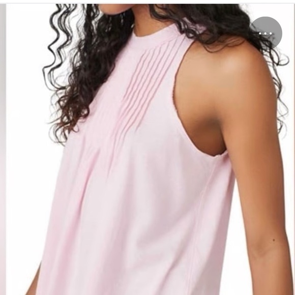NWT Free People Go To Town Tank Cotton Pleated with Scalloped Hemline / XSM - Picture 5 of 9